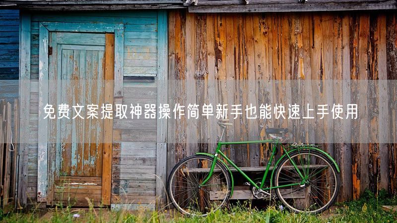 免费文案提取神器操作简单新手也能快速上手使用