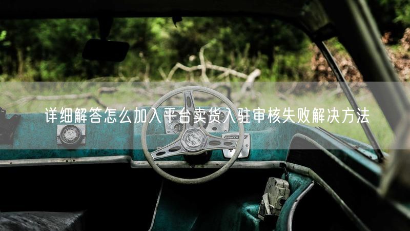 详细解答怎么加入平台卖货入驻审核失败解决方法