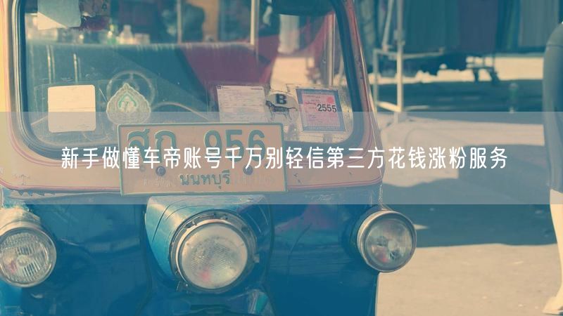 新手做懂车帝账号千万别轻信第三方花钱涨粉服务