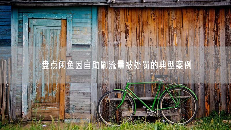 盘点闲鱼因自助刷流量被处罚的典型案例